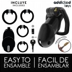 ADDICTED TOYS LOCKED - GAIOLA DE PÃNIS CELL MINDNIGHT TAMANHO L